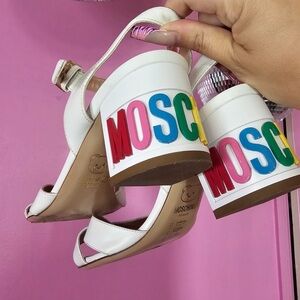 Moschino Cream Strappy Sandals